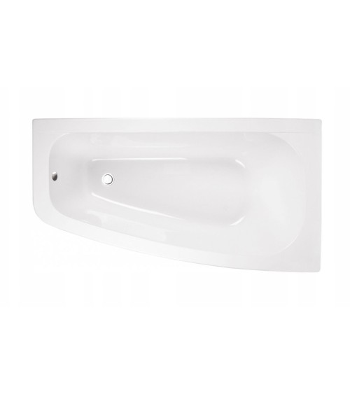 Baignoire d'angle LUNA 150 cm avec tablier noir