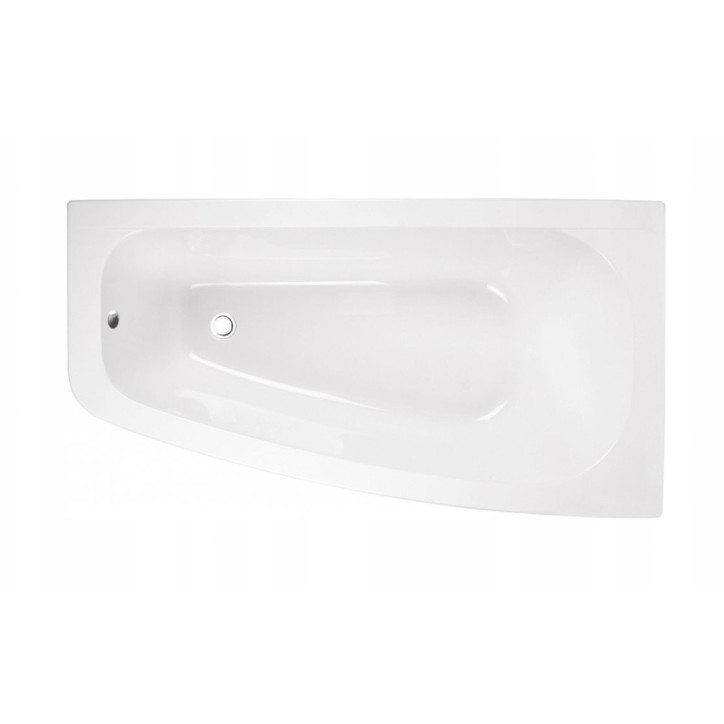 Baignoire d'angle LUNA 150 cm avec tablier noir