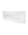 Baignoire d'angle LUNA 150 cm avec tablier noir