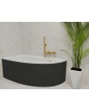 Baignoire d'angle MARINA angle GAUCHE avec tablier NOIR