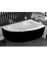 Baignoire d'angle NATALIA DROITE avec tablier NOIR