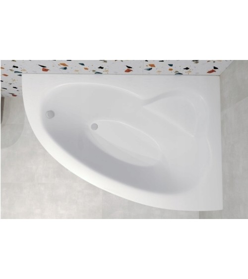 Baignoire d'angle NATALIA DROITE avec tablier NOIR