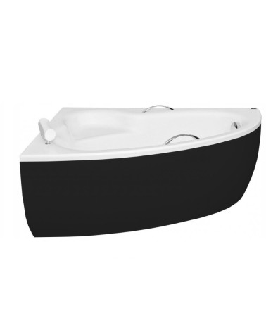 Baignoire d'angle NATALIA GAUCHE avec tablier NOIR