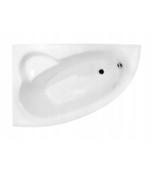 Baignoire d'angle NATALIA GAUCHE avec tablier NOIR