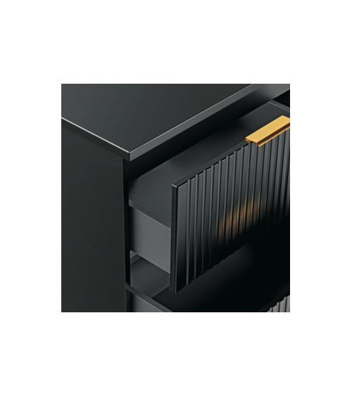 Ensemble de salle de bain Adel black - double vasque, 1 colonne