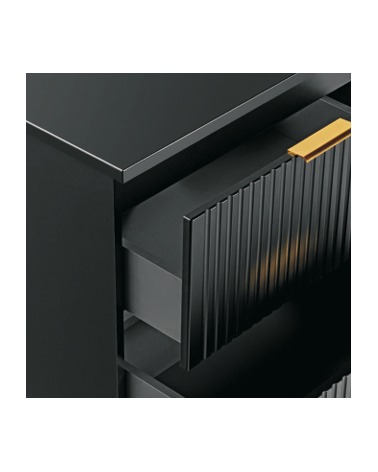 Ensemble de salle de bain Adel black - double vasque, 1 colonne