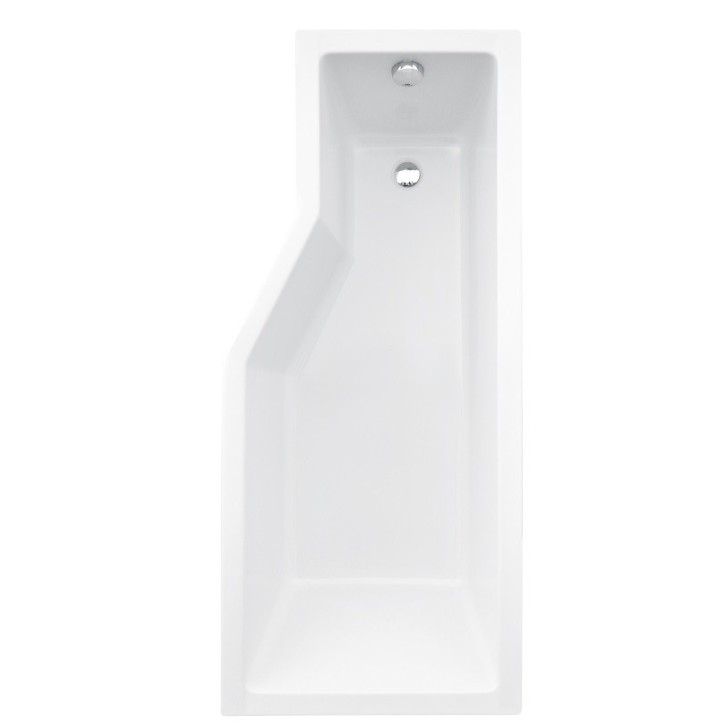 Baignoire asymétrique INTERO 150/170 cm x 75 cm avec tablier noir Baignoire asymétrique INTERO 150/170 cm x 75 cm avec tablier noir