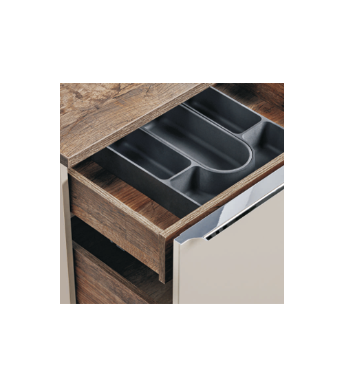 Ensemble de salle de bain Santa Fe Taupe 180cm - 2 vasques, 1 colonne