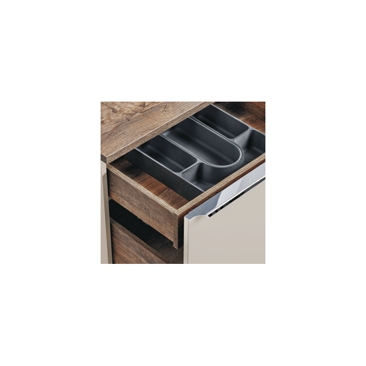 Ensemble de salle de bain Santa Fe Taupe 180cm - 2 vasques, 1 colonne