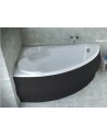 Baignoire d'angle NOVA 140/155/170cm GAUCHE avec tablier noir