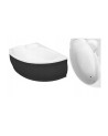 Baignoire d'angle NOVA 140/155/170cm GAUCHE avec tablier noir