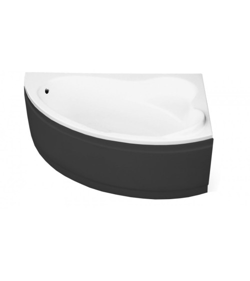 Baignoire d'angle ORIEGO MAXI 140x90 cm droite avec tablier NOIR