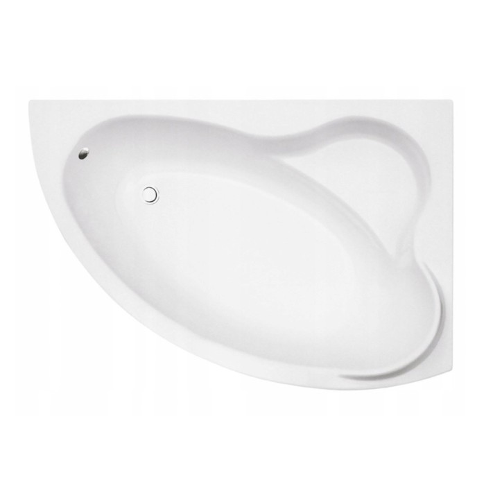 Baignoire d'angle ORIEGO MAXI 140x90 cm droite avec tablier NOIR