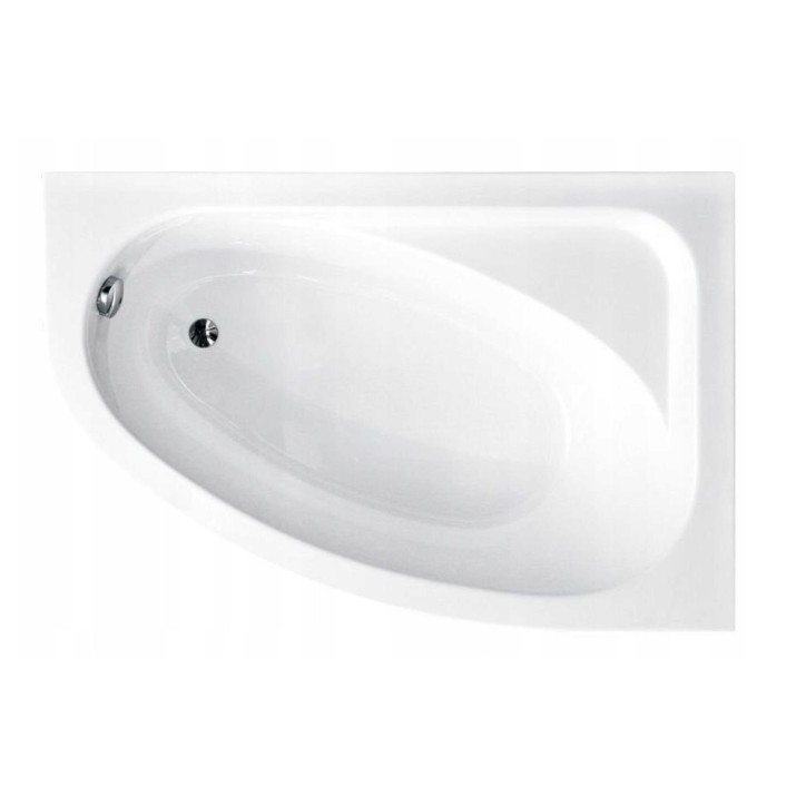 Baignoire d'angle CORNEA 140x80 cm droite avec tablier noir
