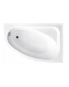 Baignoire d'angle CORNEA 140x80 cm droite avec tablier noir