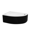 Baignoire d'angle CORNEA 140x80 cm GAUCHE avec tablier noir