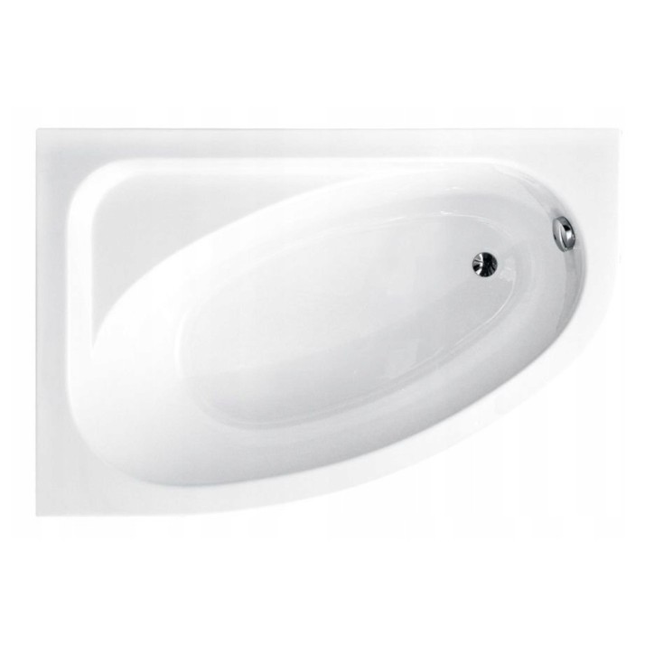 Baignoire d'angle CORNEA 140x80 cm GAUCHE avec tablier noir