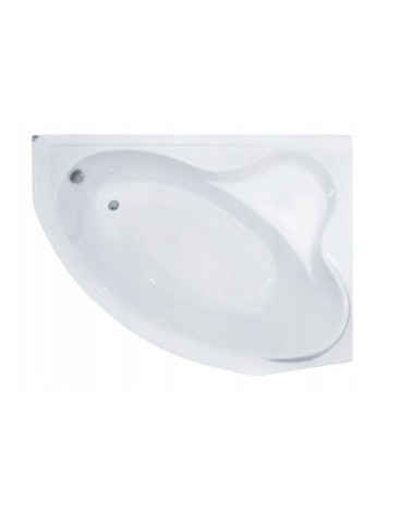 Baignoire d'angle DELFINA 166 X107CM droite avec tablier noir