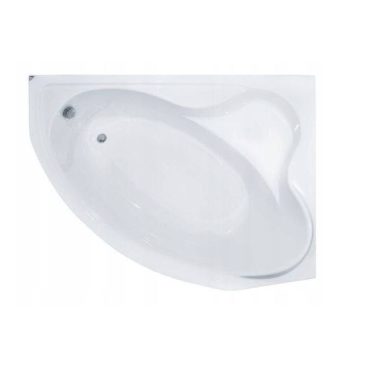 Baignoire d'angle DELFINA 166 X107CM droite avec tablier noir