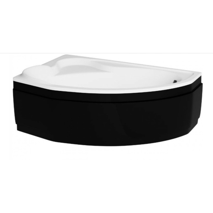 Baignoire d'angle DELFINA 166 X107CM GAUCHE avec tablier noir