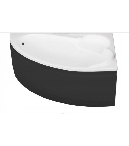 Baignoire d'angle BIANCA Droite 150 x 95 cm avec tablier NOIR