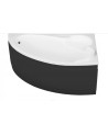 Baignoire d'angle BIANCA Droite 150 x 95 cm avec tablier NOIR
