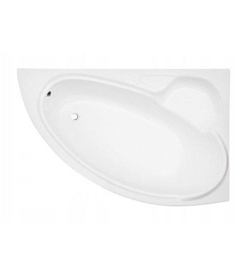 Baignoire d'angle BIANCA Droite 150 x 95 cm avec tablier NOIR