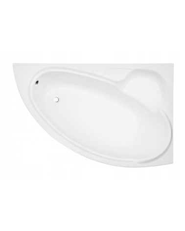 Baignoire d'angle BIANCA Droite 150 x 95 cm avec tablier NOIR