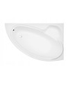 Baignoire d'angle BIANCA Droite 150 x 95 cm avec tablier NOIR