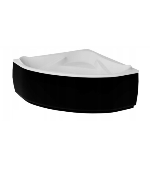 Baignoire d'angle EWA 134x134x57,5 cm avec tablier noir