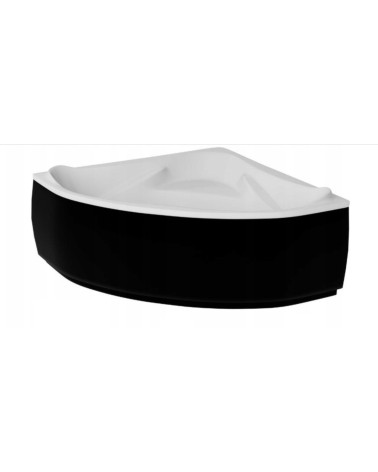Baignoire d'angle EWA 134x134x57,5 cm avec tablier noir
