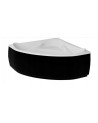 Baignoire d'angle EWA 134x134x57,5 cm avec tablier noir