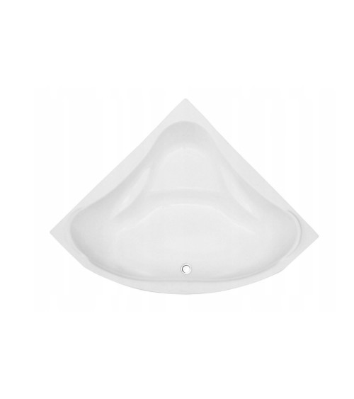 Baignoire d'angle EWA 134x134x57,5 cm avec tablier noir