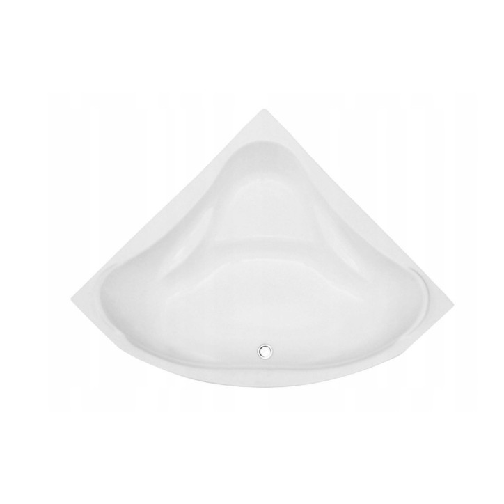 Baignoire d'angle EWA 134x134x57,5 cm avec tablier noir