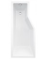 Baignoire asymétrique avec tablier noir INTEGRA 150cm + pare baignoire