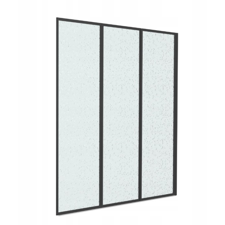 Baignoire asymétrique avec tablier noir INTEGRA 150cm + pare baignoire Baignoire asymétrique avec tablier noir INTEGRA 150cm + pare baignoire