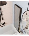 Baignoire asymétrique avec tablier noir INTEGRA 150cm + pare baignoire