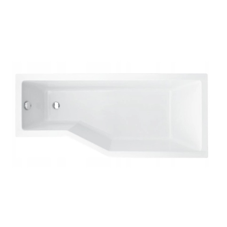 Baignoire asymétrique avec tablier noir INTEGRA 170cm + pare baignoire Baignoire asymétrique avec tablier noir INTEGRA 170cm + pare baignoire