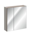 Ensemble de salle de bain Santa Fe Taupe 140cm - 2 vasques, 1 colonne
