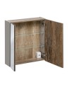 Ensemble de salle de bain Santa Fe Taupe 140cm - 2 vasques, 1 colonne