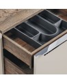 Ensemble de salle de bain Santa Fe Taupe 140cm - 2 vasques, 1 colonne