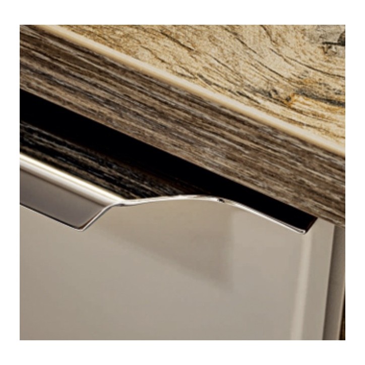 Ensemble de salle de bain Santa Fe Taupe 140cm - 2 vasques, 1 colonne