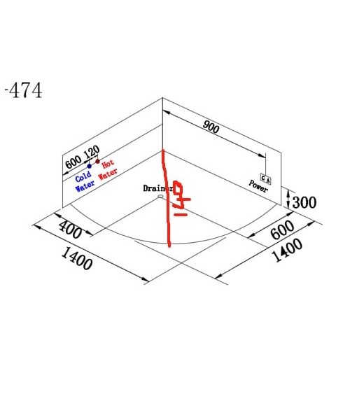 Baignoire balnéo Apollo 140x140x62cm