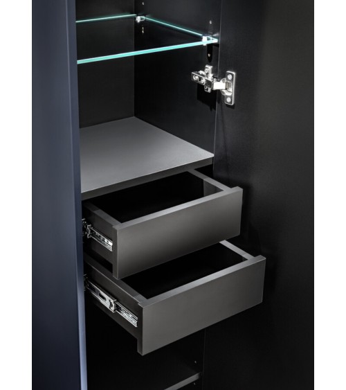 Ensemble Santa Fe 120 cm Bleu - 2 vasques, 1 colonne