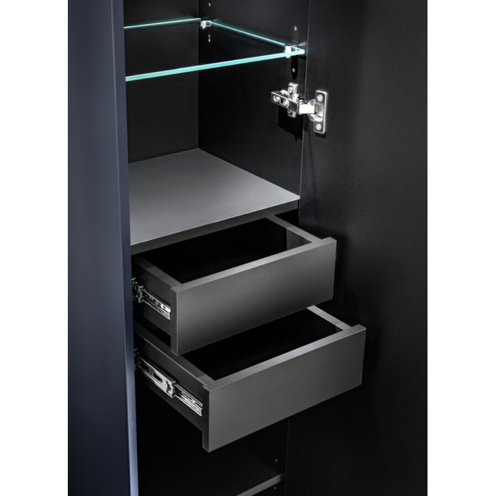 Ensemble Santa Fe 120 cm Bleu - 2 vasques, 1 colonne