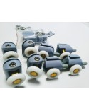 Jeu de 8 roulettes pour cabine de douche
