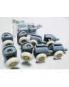 Jeu de 8 roulettes pour cabine de douche
