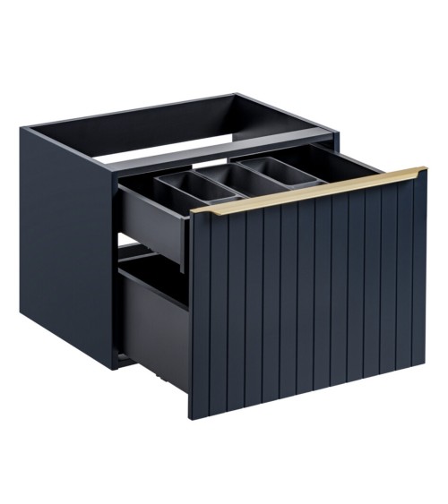 Ensemble Santa Fe 120 cm Bleu - 2 vasques, 1 colonne