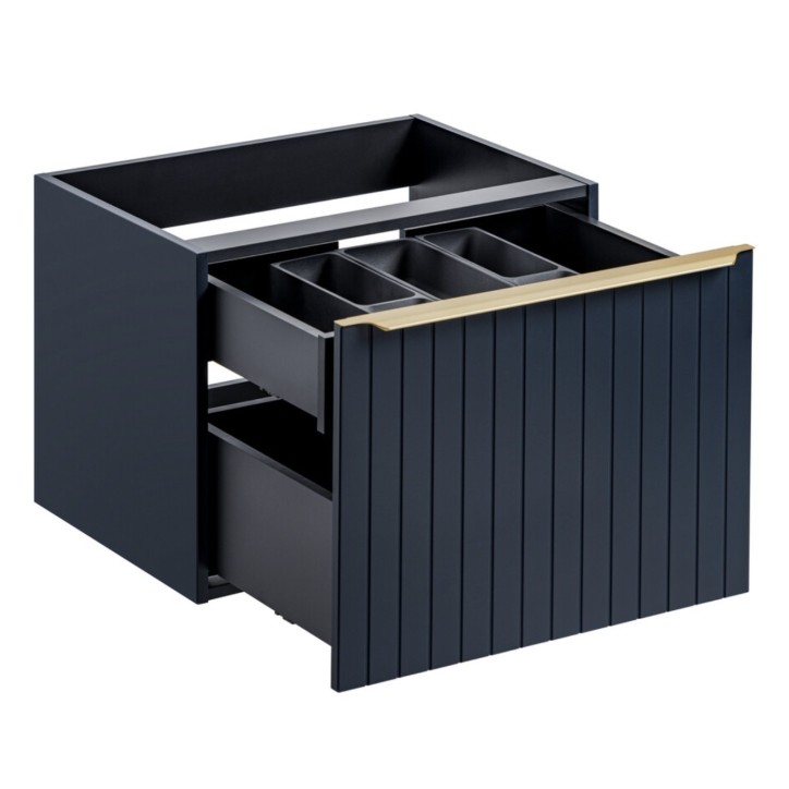 Ensemble Santa Fe 120 cm Bleu - 2 vasques, 1 colonne