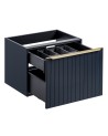 Ensemble Santa Fe 120 cm Bleu - 2 vasques, 1 colonne